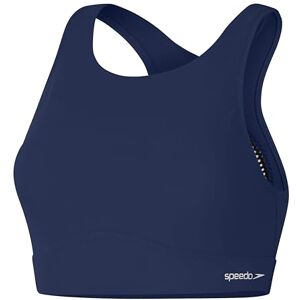Speedo Solid damtopp med hög hals med nät Swim Fitness Snygg design, Cerulean blå, L Speedo Solid damtopp med hög hals med nät Swim Fitness Snygg design, Cerulean blå, L