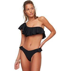 Trendyol Dam urringning detaljerad hög midja bikini sex bikiniunderdel, svart, 42 Trendyol Dam urringning detaljerad hög midja bikini sex bikiniunderdel, svart, 42