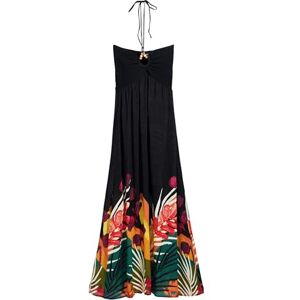 Desigual Badkläder strandklänning för kvinnor, svart, L Desigual Badkläder strandklänning för kvinnor, svart, L