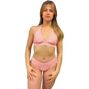 Haute Pression Bikini-set, randigt tyg med våffelutseende, Orange/vit, 36 Haute Pression Bikini-set, randigt tyg med våffelutseende, Orange/vit, 36