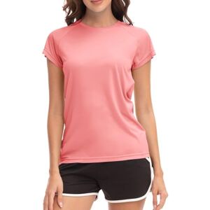 MEETWEE Dam surfskjorta Rash Guard UV-skjortor simning Tankini UPF 50+ kortärmad badskjorta badmode skjorta, Rosa-röd, L MEETWEE Dam surfskjorta Rash Guard UV-skjortor simning Tankini UPF 50+ kortärmad badskjorta badmode skjorta, Rosa-röd, L