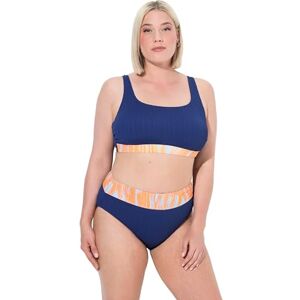 Ulla Popken dam stora storlekar överdimensionerade plus size bikini Becky, DG, wavy, marinblå, 42/44 SE Ulla Popken dam stora storlekar överdimensionerade plus size bikini Becky, DG, wavy, marinblå, 42/44 SE