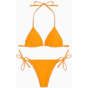 Giorgio Armani Kvinna 3D fet logotyp triangel bikini orange XL, Mango 3d Ea logotyp, XL Giorgio Armani Kvinna 3D fet logotyp triangel bikini orange XL, Mango 3d Ea logotyp, XL