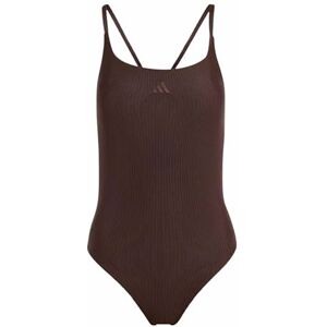 adidas dam Iconisea Ribbed Padded Thin Straps Swimsuit Swimwear, Aurora Coffee, 36 adidas dam Iconisea Ribbed Padded Thin Straps Swimsuit Swimwear, Aurora Coffee, 36