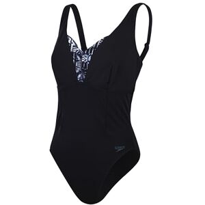 Speedo Dam formande tryckt OpusGem DD+ 1 st baddräkt formkläder strand och semester badkläder, svart/oxidgrå/vit, 44 Speedo Dam formande tryckt OpusGem DD+ 1 st baddräkt formkläder strand och semester badkläder, svart/oxidgrå/vit, 44