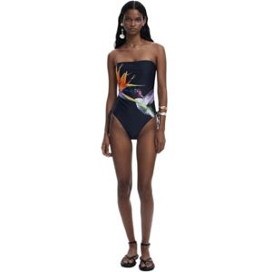 Desigual Swim_colibri One P Piece baddräkt för kvinnor, svart, M Desigual Swim_colibri One P Piece baddräkt för kvinnor, svart, M