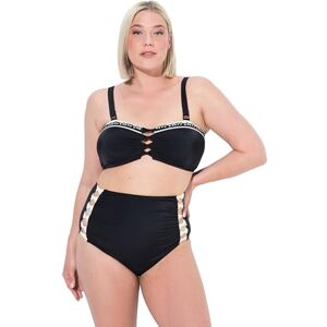 Ulla Popken dam stora storlekar plus size bikini Tina, Twist och applikation, svart, 42 SE Ulla Popken dam stora storlekar plus size bikini Tina, Twist och applikation, svart, 42 SE