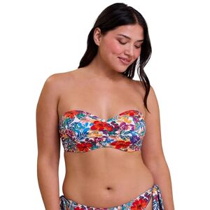 Sans Complexe -bandeau-baddräktströja, med bygel-Curaçao-flerfärgad, Flerfärgat tropiskt tryck, 80E Sans Complexe -bandeau-baddräktströja, med bygel-Curaçao-flerfärgad, Flerfärgat tropiskt tryck, 80E