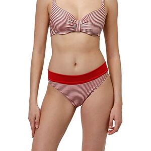 Lovable Hög midja förfinad Jaquard Bikini damtrosor, Röda ränder, XXL Lovable Hög midja förfinad Jaquard Bikini damtrosor, Röda ränder, XXL