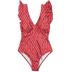Averie Cerise One Piece baddräkt för kvinnor, Vit, XL Averie Cerise One Piece baddräkt för kvinnor, Vit, XL