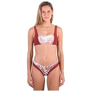 Hurley Dam W Party Palm Rib Bralette Bikini Top mahogny Small Hurley Dam W Party Palm Rib Bralette Bikini Top mahogny Small