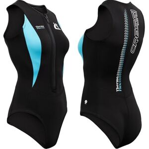 Cressi since 1946 Thermoflex Lady One Piece Swimsuit in Soft Double Lined Neoprene 2mm Ideal for Swimming, Snorkelling, AquaFitness, Various Water Sports Black/Aquamarine M/3 Cressi since 1946 Thermoflex Lady One Piece Swimsuit in Soft Double Lined Neoprene 2mm Ideal for Swimming, Snorkelling, AquaFitness, Various Water Sports Black/Aquamarine M/3