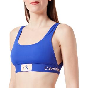 Calvin Bikinitopp för kvinnor, bralette utan bygel, Blå, XS Calvin Bikinitopp för kvinnor, bralette utan bygel, Blå, XS