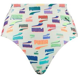 PUMA Bikini med hög midja för kvinnor, vit kombination, XS, Vit kombination, XS PUMA Bikini med hög midja för kvinnor, vit kombination, XS, Vit kombination, XS