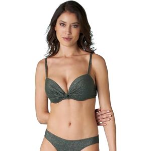Lovable Plain Lurex Dam Bikini med bygel, Push-up, Lera grön, 34 / C Lovable Plain Lurex Dam Bikini med bygel, Push-up, Lera grön, 34 / C