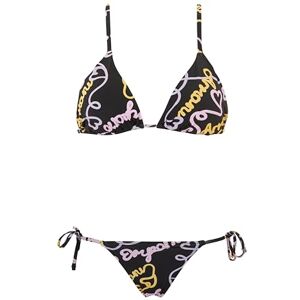 Giorgio Armani triangel och sträng brasiliansk Logomania bikiniset, Svart/hjärtlogotyp Pr, XL Giorgio Armani triangel och sträng brasiliansk Logomania bikiniset, Svart/hjärtlogotyp Pr, XL
