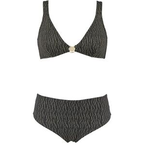 Giorgio Armani dam Lurex triangel bikini svart XL, Svart Lrx texturerad, XL Giorgio Armani dam Lurex triangel bikini svart XL, Svart Lrx texturerad, XL