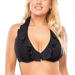 VIVISENCE Bikini bh dam badkläder vadderad tillverkad i EU nackhållare 3220, svart, 80F VIVISENCE Bikini bh dam badkläder vadderad tillverkad i EU nackhållare 3220, svart, 80F