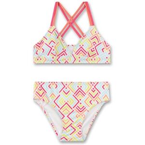 Sanetta flicka bikini, Vit, rosa, grön, 128 cm Sanetta flicka bikini, Vit, rosa, grön, 128 cm