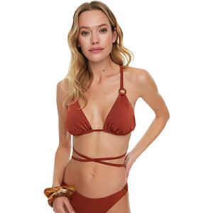 Trendyol Dam tillbehör detaljerad bikini topp, brun, 38 Trendyol Dam tillbehör detaljerad bikini topp, brun, 38