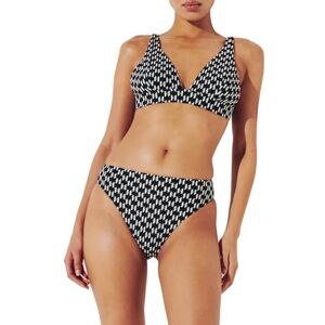 KARL LAGERFELD B.V monogram Plunge Triangel Top, monogram svart/vit, M KARL LAGERFELD B.V monogram Plunge Triangel Top, monogram svart/vit, M