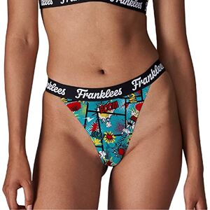 Franklees Tanga Boom Kapow bikini stil underkläder för kvinnor, Boomkapow, S Franklees Tanga Boom Kapow bikini stil underkläder för kvinnor, Boomkapow, S