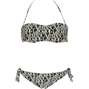 Giorgio Armani kvinna örn stenar bandeau bikini svart S, Svart, S Giorgio Armani kvinna örn stenar bandeau bikini svart S, Svart, S