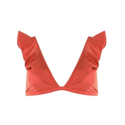 Trendyol Kvinnors svänghjul detaljerad bikinitopp, cinnamon, 36 Trendyol Kvinnors svänghjul detaljerad bikinitopp, cinnamon, 36