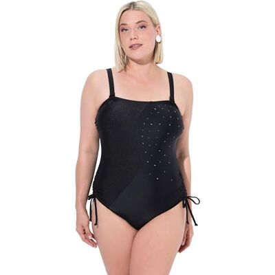 Ulla Popken damer stora storlekar överdimensionerade plus size baddräkt olivia, shiny matt mix, svart, 46 Ulla Popken damer stora storlekar överdimensionerade plus size baddräkt olivia, shiny matt mix, svart, 46