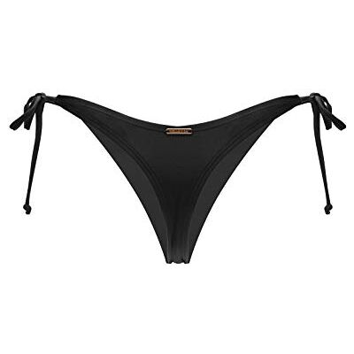 RELLECIGA Women's Black Tie-Side Thong Bikini Bottom Size Large RELLECIGA Women's Black Tie-Side Thong Bikini Bottom Size Large