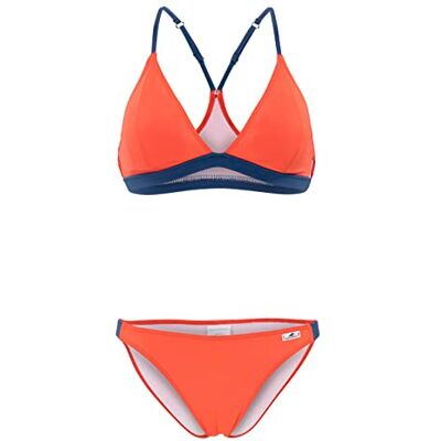 Aquafeel Bikini för kvinnor, Orange/marinblå, 42 / B Aquafeel Bikini för kvinnor, Orange/marinblå, 42 / B