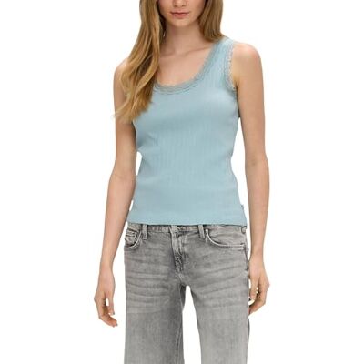 QS damtopp med ribbstruktur, 6103, L QS damtopp med ribbstruktur, 6103, L