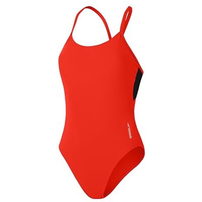 Speedo Dam solid racerback 1 del baddräkt Swim Fitness Mjuk känsla Snygg design, Dragon Fire, XL Speedo Dam solid racerback 1 del baddräkt Swim Fitness Mjuk känsla Snygg design, Dragon Fire, XL