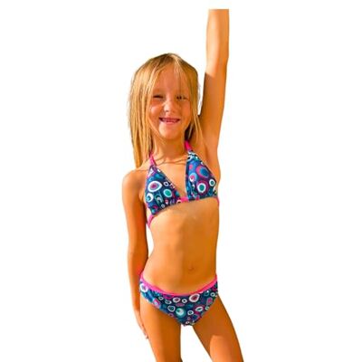 Haute Pression Rundad tryckt flicka tvådelad baddräkt, Material: Polyester, 14 �r Haute Pression Rundad tryckt flicka tvådelad baddräkt, Material: Polyester, 14 �r