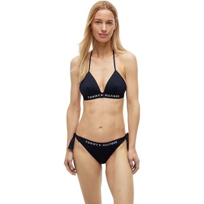 Tommy Hilfiger Bikiniunderdel för kvinnor Side Tie Bikini Sport, Blå (Desert Sky), L Tommy Hilfiger Bikiniunderdel för kvinnor Side Tie Bikini Sport, Blå (Desert Sky), L