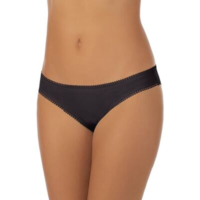 OnGossamer On Gossamer Women's Cabana Cotton Low -Rise Bikini Panty, Black, Large OnGossamer On Gossamer Women's Cabana Cotton Low -Rise Bikini Panty, Black, Large