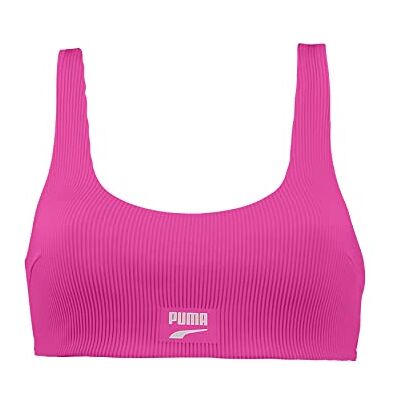 PUMA Dam Scoop Neck Bikini Top, Neonrosa, XS PUMA Dam Scoop Neck Bikini Top, Neonrosa, XS