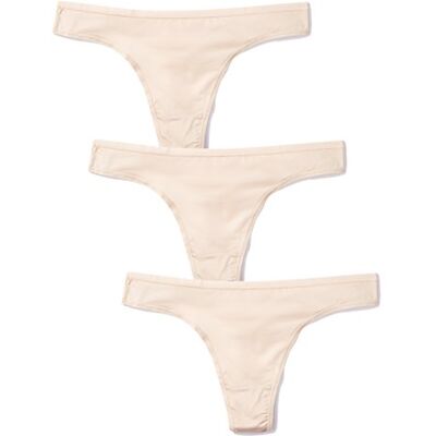 Iris & Lilly Varumärke Amazon Tanga dam, set med 3, beige (bly Nude), L, märke: L Iris & Lilly Varumärke Amazon Tanga dam, set med 3, beige (bly Nude), L, märke: L