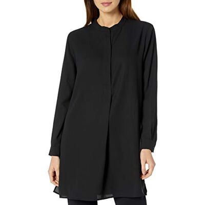 Anne Klein Pop-Over Blus för kvinnor med täckt hålslag och sidospår Anne Klein Pop-Over Blus för kvinnor med täckt hålslag och sidospår