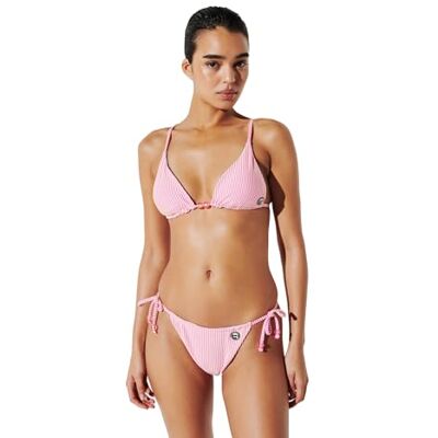 KARL LAGERFELD B.V IKON Stripe Triangel Top, Vit/rosa randig, S KARL LAGERFELD B.V IKON Stripe Triangel Top, Vit/rosa randig, S