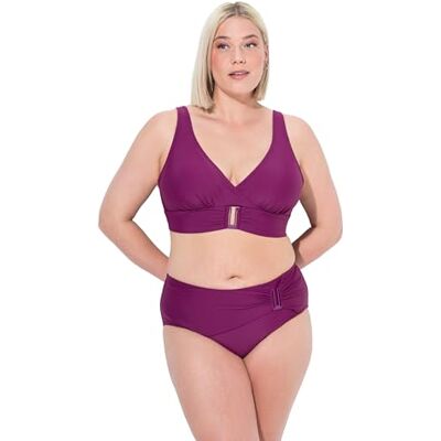 Ulla Popken dam, dekorativa spännen, softcups bikiniset, Bär rosa, 44 Ulla Popken dam, dekorativa spännen, softcups bikiniset, Bär rosa, 44