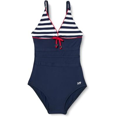 Haute Pression Flickor randig baddräkt X9063 C01 T6A, Material: Polyester, 6-16 ans Haute Pression Flickor randig baddräkt X9063 C01 T6A, Material: Polyester, 6-16 ans