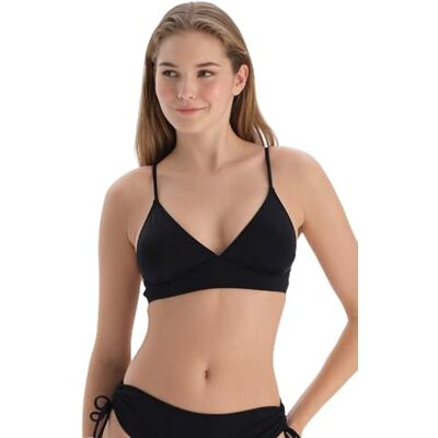 Dagi dam Svart Stickad Bralette Micro Full Cup Fixed Strap Bralette Bikinitopp Dagi dam Svart Stickad Bralette Micro Full Cup Fixed Strap Bralette Bikinitopp