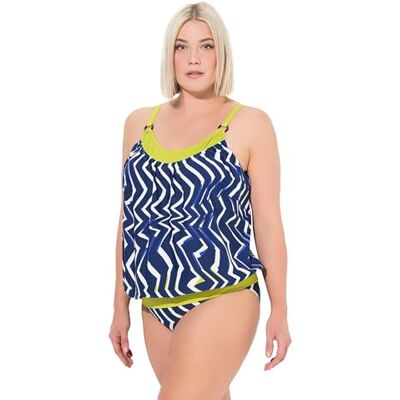 Ulla Popken dam Tankini, Enya, Dg, Lightning One-piece-baddräkt Ulla Popken dam Tankini, Enya, Dg, Lightning One-piece-baddräkt