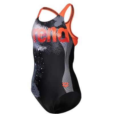 ARENA Feel Girls Light Tricks Swim Pro Baddräkt, Svart-calypso korall-multi, 48 ARENA Feel Girls Light Tricks Swim Pro Baddräkt, Svart-calypso korall-multi, 48