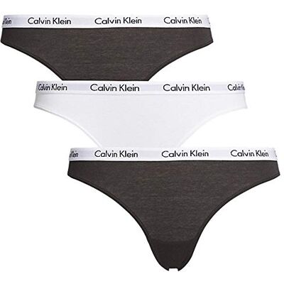 Calvin bikini trosor för kvinnor (förpackning med 3), Svart (svart/vit/svart wzb), XL Calvin bikini trosor för kvinnor (förpackning med 3), Svart (svart/vit/svart wzb), XL