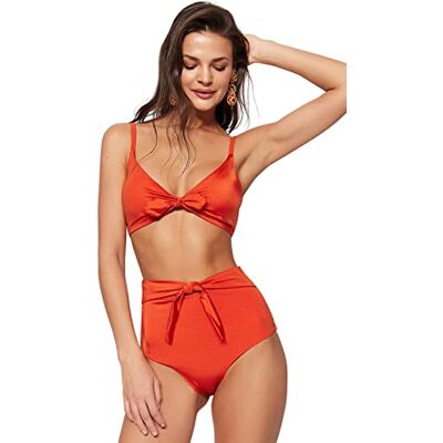 Trendyol Dam hög midja normal travare bikini underdel, kanel, 40, Kanel, 44 SE Trendyol Dam hög midja normal travare bikini underdel, kanel, 40, Kanel, 44 SE
