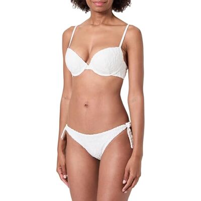 Giorgio Armani triangelbikiniset för kvinnor, Vit 3D Ea logotyp, M Giorgio Armani triangelbikiniset för kvinnor, Vit 3D Ea logotyp, M
