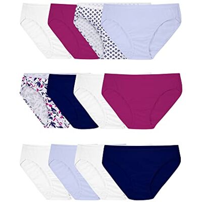 Fruit of the Loom Women's Assorted Cotton Bikini, 12 Pack Fruit of the Loom Women's Assorted Cotton Bikini, 12 Pack