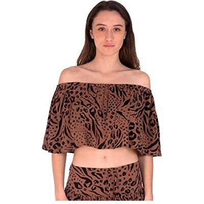 Hurley Dam Animix off the shoulder top avslappnade byxor, animix latte, XS Hurley Dam Animix off the shoulder top avslappnade byxor, animix latte, XS